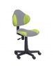 Scaun birou copii HM Flash 2, Ergonomic, Stofa/Mesh, Cadru Polipropilena, Inaltime ajustabila, 80 Kg, Verde/Gri