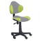 Scaun birou copii HM Flash 2, Ergonomic, Stofa/Mesh, Cadru Polipropilena, Inaltime ajustabila, 80 Kg, Verde/Gri