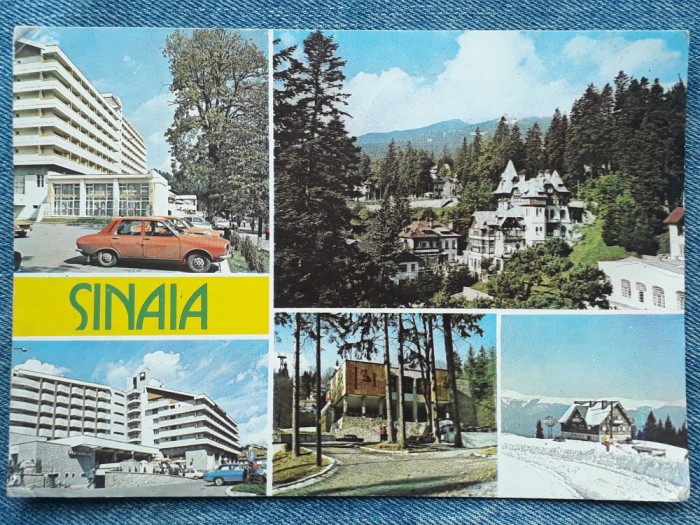 325- Sinaia - Vedere multipla - mozaic / carte postala circulata