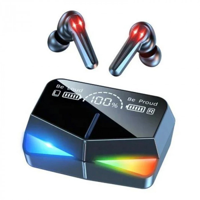 Casti Bluetooth Pentru Gaming Techstar&reg; M28, Bluetooth 5.1, Microfon, Control Prin Atingere, Indicator LED, Rezistente La Apa, Potrivite Pentru Jocuri