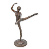 Balerina-statueta thailandeza din bronz TBB-54, Nuduri