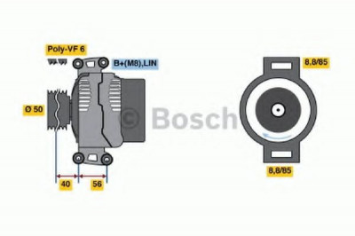 Generator / Alternator MERCEDES SPRINTER 3,5-t caroserie (906) (2006 - 2016) BOSCH 0 986 047 840 foto