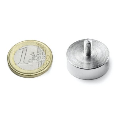 Magnet neodim oala &amp;Oslash;20 mm, cu filet exterior M4, putere 12 kg foto
