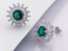 Cercei ARGINT FULG CU Zirconiu Verde arg195, Argintboutique