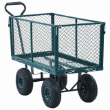 Carucior manual de gradina, verde, 350 kg