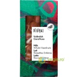 Ciocolata cu Lapte Integral si Alune de Padure Intregi Ecologica/Bio 100g