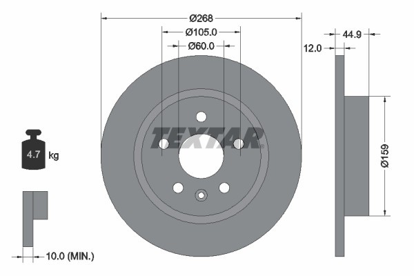 TEXTAR 92205503 PRO Disc frana