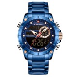 Ceas de mana barbatesc Naviforce, Elegant, Fashion, Cronograf, Dual Time, Quartz, Otel