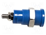 Conector banană 4mm 36A 1kV albastră nichelat MUELLER ELECTRIC