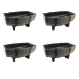 Cumpara ieftin Set 4 ghivece pentru flori model butoi natural 41x29x19 cm