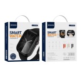 Smartwatch cu Ecran 2.01&quot; HD, Apel Bluetooth, Ritm Cardiac, Oxigenare, 3 Curele Incluse, Otel inoxidabil, 42 mm, Negru