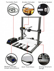 Imprimanta 3d profesionala 400x400x500 3d printer foto