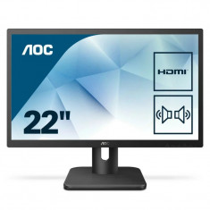 MONITOR AOC 21.5&amp;amp;quot; home office TN Full HD (1920 x 1080) Wide 250 cd/mp 2 ms VGA DVI HDMI &amp;amp;quot;22E1D&amp;amp;quot; (include TV 5 lei) foto