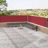 Cumpara ieftin Copertină laterală retractabilă, roșu, 117x1200 cm