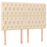 Cumpara ieftin Tablie de pat crem 160x7x118/128 cm, material textil