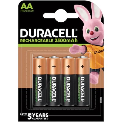 Set acumulatori Ni-Mh mignon AA R6 1.2V 2400mAh Duracell HR6/DX1500 foto