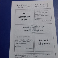 program FC Zimandu Nou - Soimii Lipova