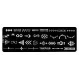 Cumpara ieftin Matrita Metalica Stampila Unghii LUXORISE, Geometric City