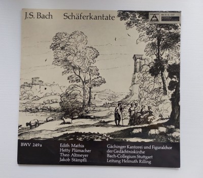 J.S. Bach Sch&amp;auml;ferkantate BWV 249a, Edith Mathias, Leitung Helmuth Rilling, vinil foto