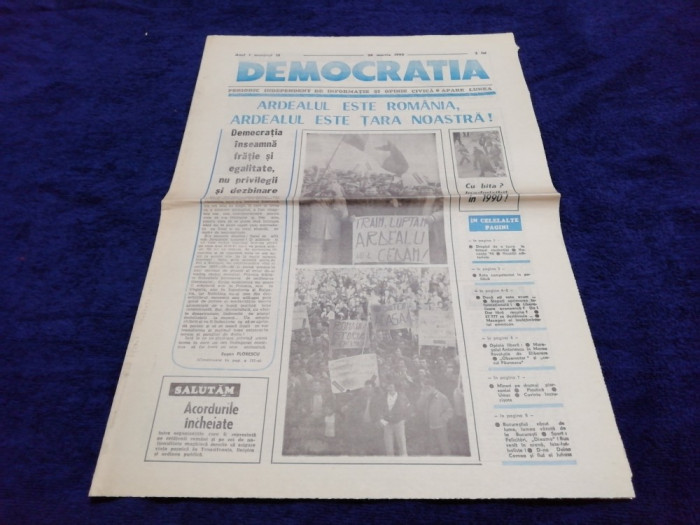 ZIARUL DEMOCRATIA NR 10 26 MARTIE 1990