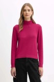 Tommy Jeans pulover de bumbac culoarea roz, light, cu guler, DW0DW21672