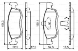 Placute Frana Disc Bosch 0986494197 Dacia Logan, Logan MCV, Logan Express, Renault