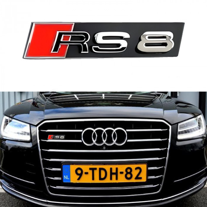 Emblema RS8 grila fata Audi Sline