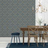 Noordwand Tapet &quot;Homestyle Portuguese Tiles&quot;, maro și albastru