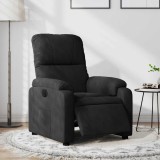 VidaXL Fotoliu rabatabil electric, negru, microfibră 3204918