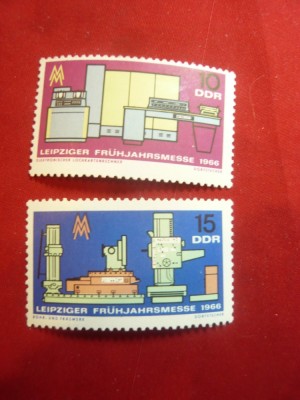 Serie DDR 1966 Targul de la Leipzig pt Aparatura Industriala ,2 val. foto