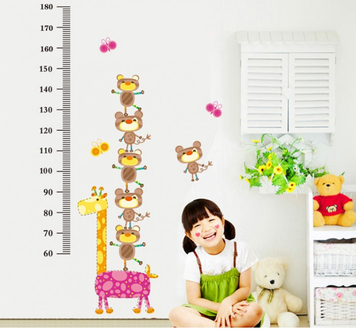 Sticker decorativ, Masuratoare cu animalute 140 cm, 132STK