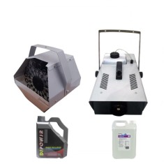 Set masina de baloane, lichid baloane 5 l si mașină de fum ,lichid fum 4.5 l
