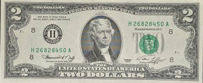2 Dollars USA 1976 foto