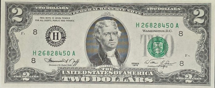 2 Dollars USA 1976