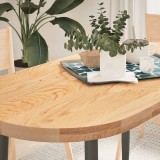 VidaXL Blat de masă 120x60x4 cm lemn masiv de stejar oval