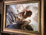 Tablouri Pictate Manual Tablou Peisaj Marin Pictura Nud Femeie Cu Scoica Portret, Ulei, Realism
