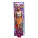 BARBIE DREAMTROPIA PAPUSA SIRENA CU PARUL ROZ SI COADA PORTOCALIE