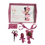 Cumpara ieftin Tavita Turta cu 6 Piese - Minnie Mouse cu Baloane - TPT54 Roz Inchis