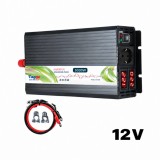 Cumpara ieftin Invertor 5000W 12V &ndash; 220 V auto si panouri solare SINUS PUR, unda pura rulota, casa, cabana