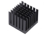 Radiator negru cu aripioare BGA 30x30mm