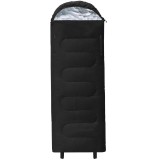 Sac de dormit tip mumie, cu geanta de transport, 220x80cm, 0-15grade, negru Household NewTrend, Oem