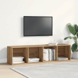 VidaXL Dulap TV Stejar artizanal 120x34x37 cm Lemn prelucrat