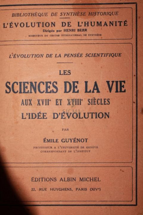 LES SCIENCES DE LA VIE