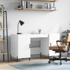 VidaXL Birou, alb extralucios, 140x50x75 cm, lemn compozit 829558