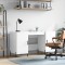 vidaXL Birou, alb extralucios, 140x50x75 cm, lemn compozit 829558