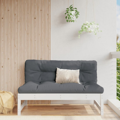 Canapea de mijloc, 120x80 cm, alb, lemn masiv de pin foto