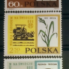 Polonia 1963 tractor,agricultura cereale combina serie Nestampilata