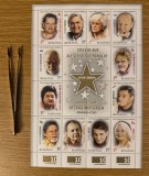 Stele de aur ale scenei si ecranului, bloc de 12 timbre, 4 viniete si 4 tabsuri 2014 LP 2016a