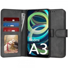 Husa pentru Xiaomi Redmi A3x / A3, Techsuit, Diary Book, Neagra foto
