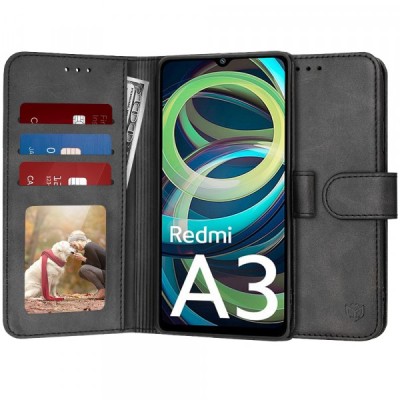 Husa pentru Xiaomi Redmi A3x / A3, Techsuit, Diary Book, Neagra foto